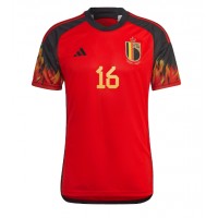 Camisa de time de futebol Bélgica Thorgan Hazard #16 Replicas 1º Equipamento Mundo 2022 Manga Curta